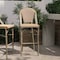 Flash Furniture Lourdes Stackable IndoorOutdoor French Bistro 30 High Barstool, NaturalWhite and Light Natural SDA-AD642001-F-BS-NATWH-LTNAT-GG - alternate 1